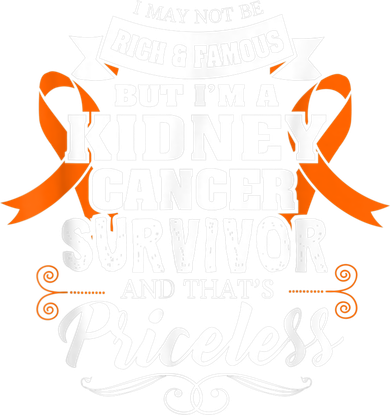 Survivor Priceless Kidney Cancer Awareness Ribbon Button