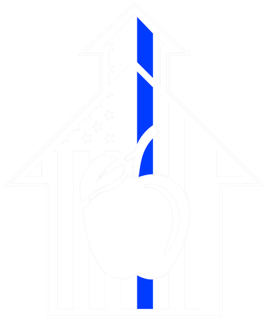 School Police Blue Thin Line Coaster