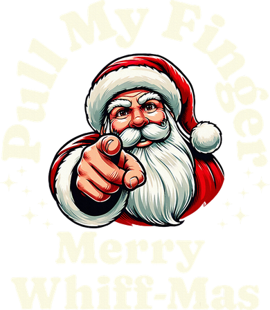 Santa Pull My Finger Christmas Holiday Fart Joke Women's Long Sleeve Shirt