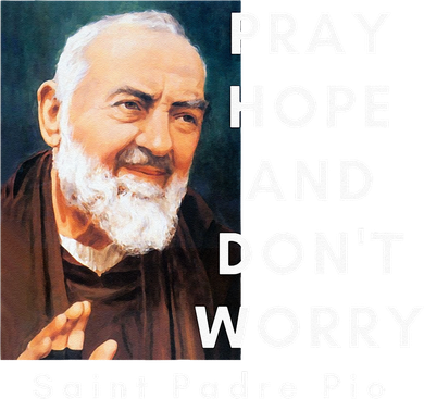 Saint Padre Pio Pray Hope And Dont Worry Catholic Christian Baby Bodysuit