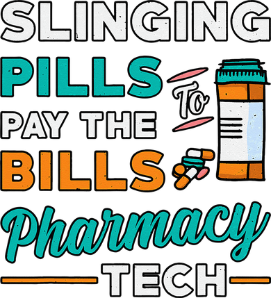 Slinging Pills Pharmacy Tech Vintage Technician Pharmacist Button