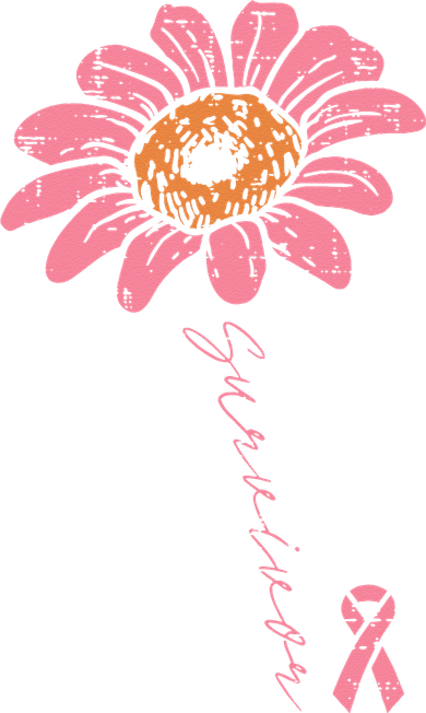 Sunflower Pink Ribbon Breast Cancer Survivor Awareness Women's T-Shirt