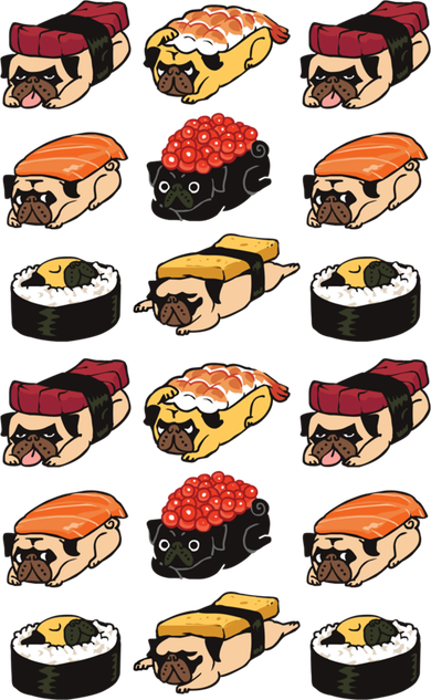 Sushi Pug Tote Bag