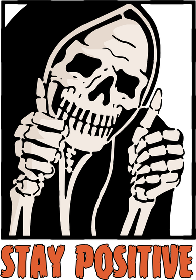 Stay Positive Skeleton Halloween Day Retro Halloween Hat