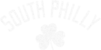 South Philly Text Irish Shamrock Distressed White Print Women's T-Shirt