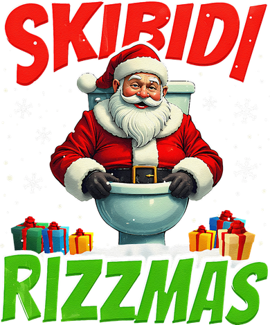 Skibid.I Rizzmas Christmas Rizz Santa Claus Charisma Cool Kids T-Shirt