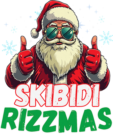 Skibid.I Rizzmas Christmas Rizz Santa Claus Charisma Toddler Hoodie