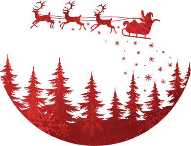 Santa Reindeer Christmas Festive Ornament