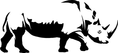 Simple Rhino Cut Out Silhouette Toddler Hoodie