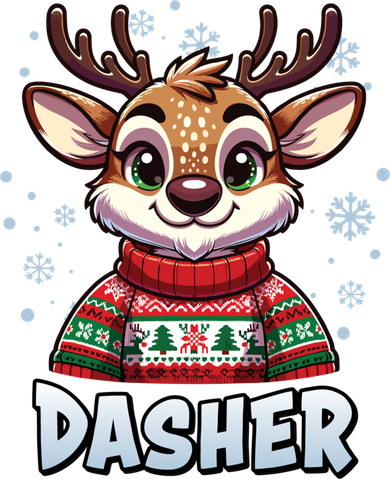 Santa’S Reindeer Dasher Xmas Group Costume Toddler T-Shirt