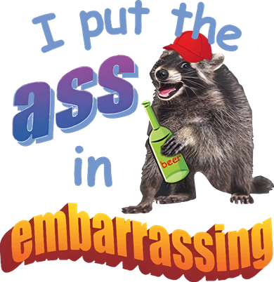 Raccoon I Put The Ass In Embarrassing Women's Long Sleeve Shirt