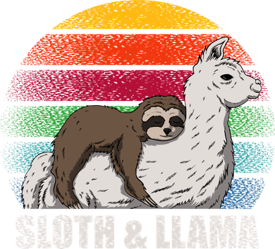 Sloth Riding LLAMA T-Shirt