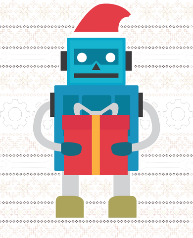 Santa Robot Ugly Christmas Kids Hoodie
