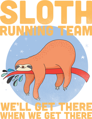 Lazy Sloth Running Team Distressed Backpack