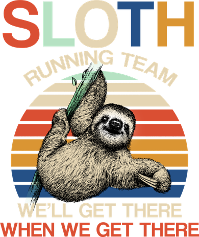 Sloth Running Team Funny Design Tote Bag