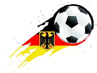 Germany Soccer Insignia Brush Strokes Kids T-Shirt