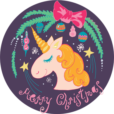 Merry Christmas Unicorn Polo