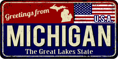 Vintage Michigan Sign Coffee Mug