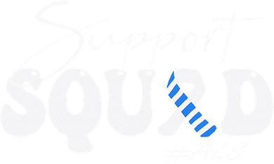 Support Squad ALS Awareness Blue & White Ribbon Women's Dry Zone Grid Polo