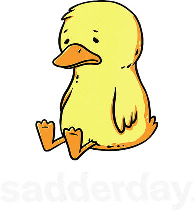 Sadderday Sad As Duck Women's V-Neck T-Shirt