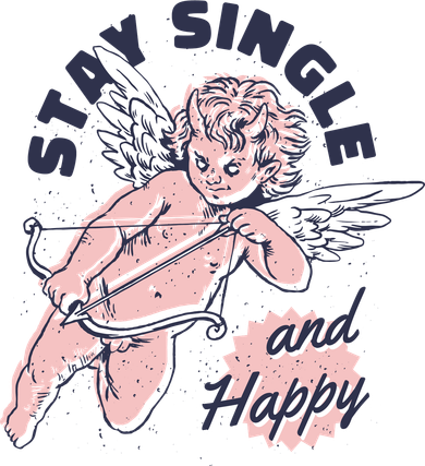 Stay Single And Happy Anti Valentines Day Cupid Coaster
