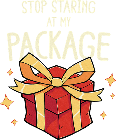 Stop Staring At My Package Funny Rude Xmas Christmas Magnet