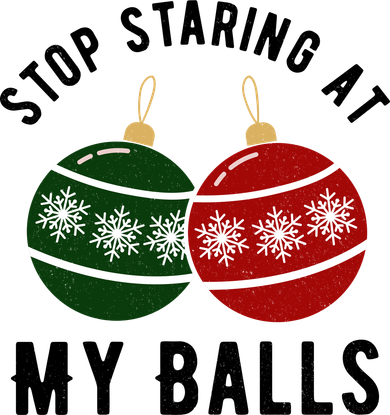 Stop Staring At My Balls Funny Christmas Backpack