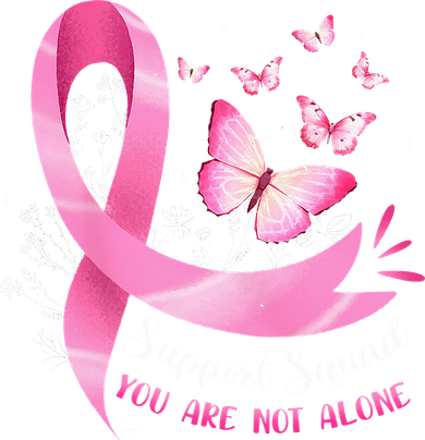 Support Squad Breast Cancer Awareness Pink Ribbon Butterfly Polo
