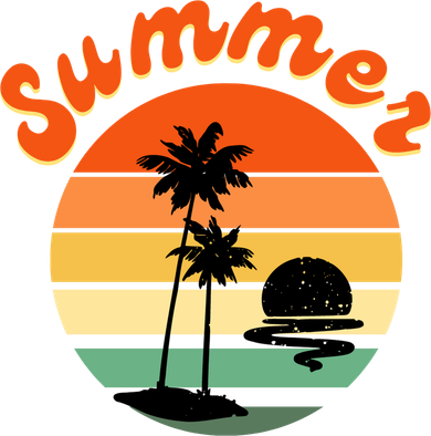 Summer Sunset Beach Retro Vacation Baby Bodysuit