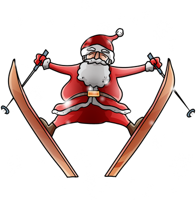 Skiing Santa Christmas Ski Winter Sport Xgiftmas Pajama Skier Great Gift Hooded Wearable Blanket