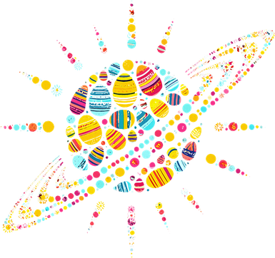 Solar System Colorful Easter Egg Doggie Tank