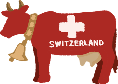 Switzerland Swiss Cow Golf Towel