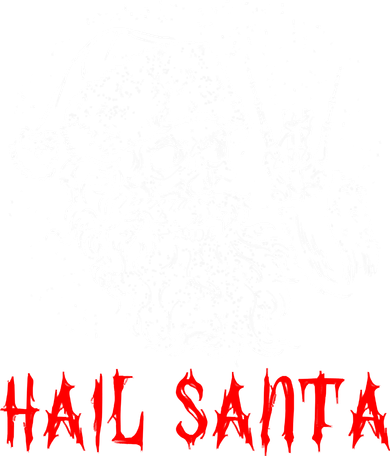 Sleigher Santa Claus Metal Christmas Rock On Hail Santa Button