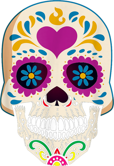 Sugar Skull Calavera Day Of The Dead Dia De Los Muertos Kids T-Shirt