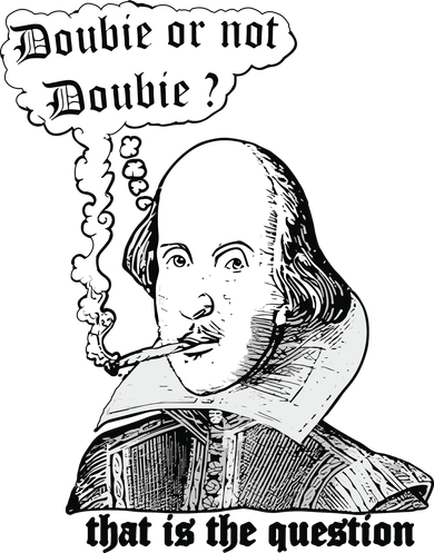 Shakespeare Smoking Doobie Or Not Doobie That Is The Question Kids T-Shirt