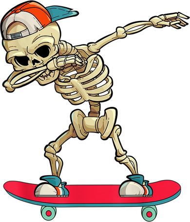Skeleton Skateboard Dabbing Skate Skeleton TShirt Tote Bag