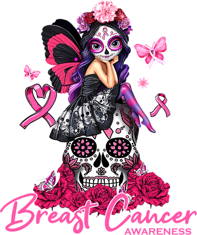 Sugar Skull Fight Breast Cancer Awareness Like A Girl Ribbon Mousepad