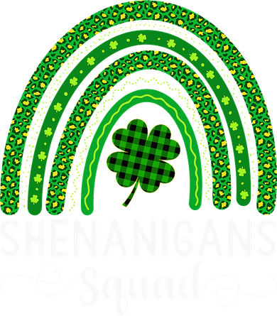 Shenanigans Squad Funny St Patricks Day Shamrock Pajama Set