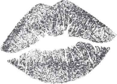 Sexy Silver Glitter Lips Kiss Me Love Makeup Lipstick Shirt Doggie Tank