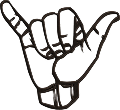 Shaka Sign Good Vibes Retro Hang Loose Hawaii Surfing Button