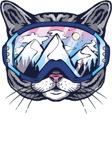 Ski Snowboard Goggles Funny The Meowtains Are Calling Gift Women's Long Sleeve Shirt
