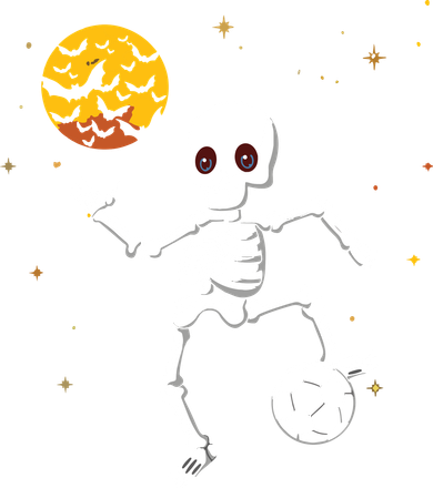 Soccer Skeleton Halloween Soccer Player Halloween Button