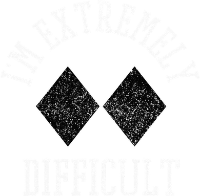 Ski Snowboard IM Extremely Difficult Diamond Sign Funny Coaster