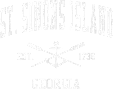 St. Simons Island GA Vintage Crossed Oars & Boat Anchor Spor Women's Long Sleeve Shirt