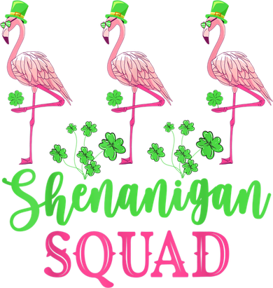 Shenanigan Squad Irish Flamingo Leprechaun St Patrick's Day Baby Bodysuit