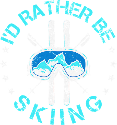 Skiing Skiing Lover I'd Rather Be Skiing Kids Hoodie