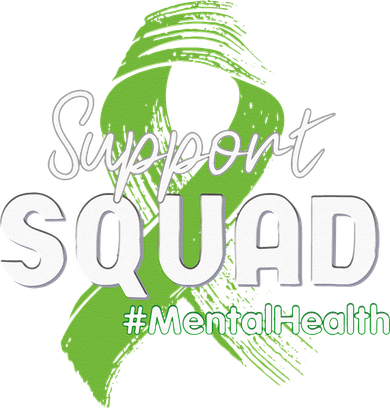 Support Squad Mental Health Awareness Lime Green Ribbon Kids T-Shirt