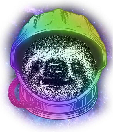 Sloth Spaceman Baby Bodysuit