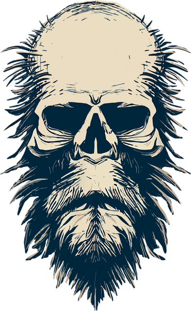 Sasquatch Skull Minimalist Bigfoot Horror Skull Kids T-Shirt
