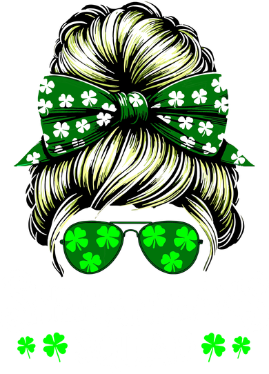 Shenanigans Squad Messy Bun St Patricks Day Button